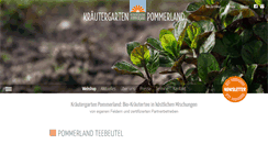 Desktop Screenshot of kraeutergarten-pommerland.de